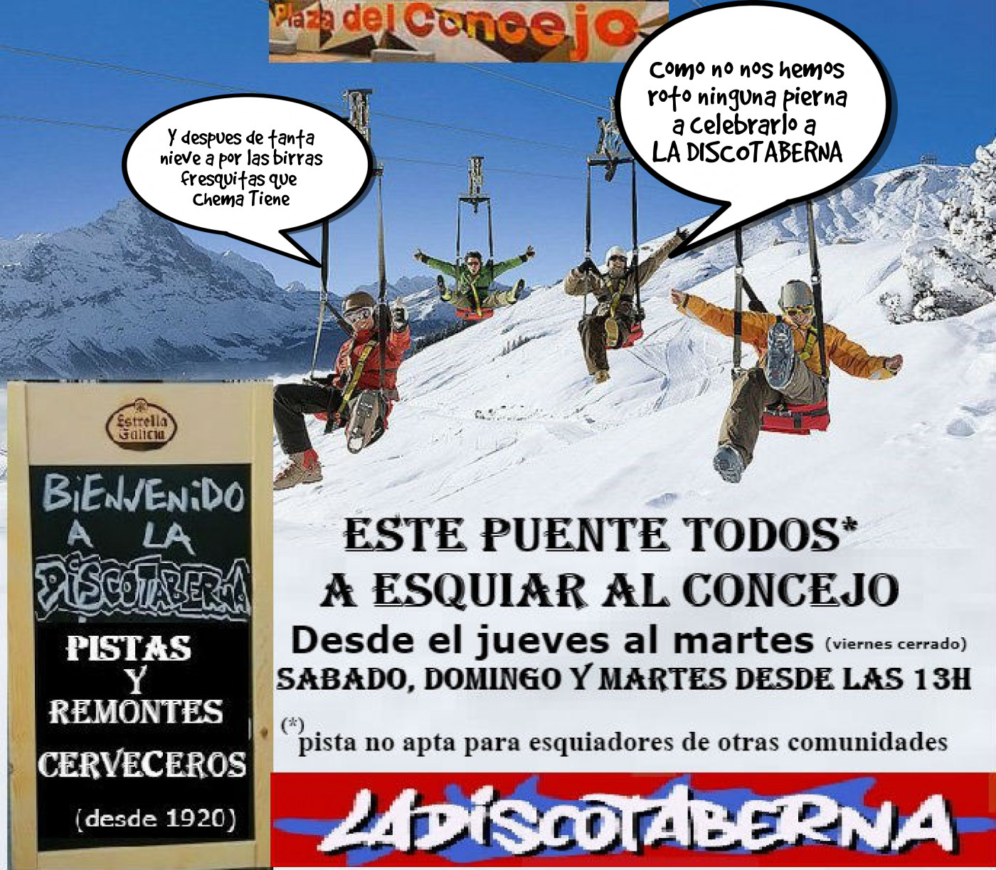 TODOS A ESQUIAR A LA DISCOTABERNA